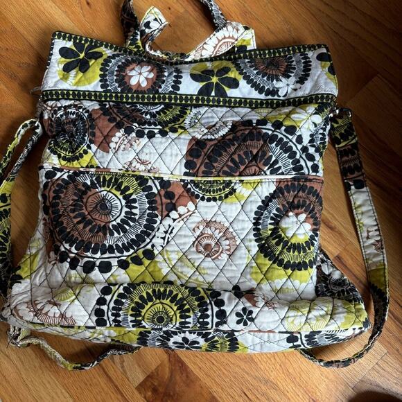 VERA BRADLEY Convertible Crossbody Shoulder Hand Bag Cocoa Moss - Picture 1 of 13